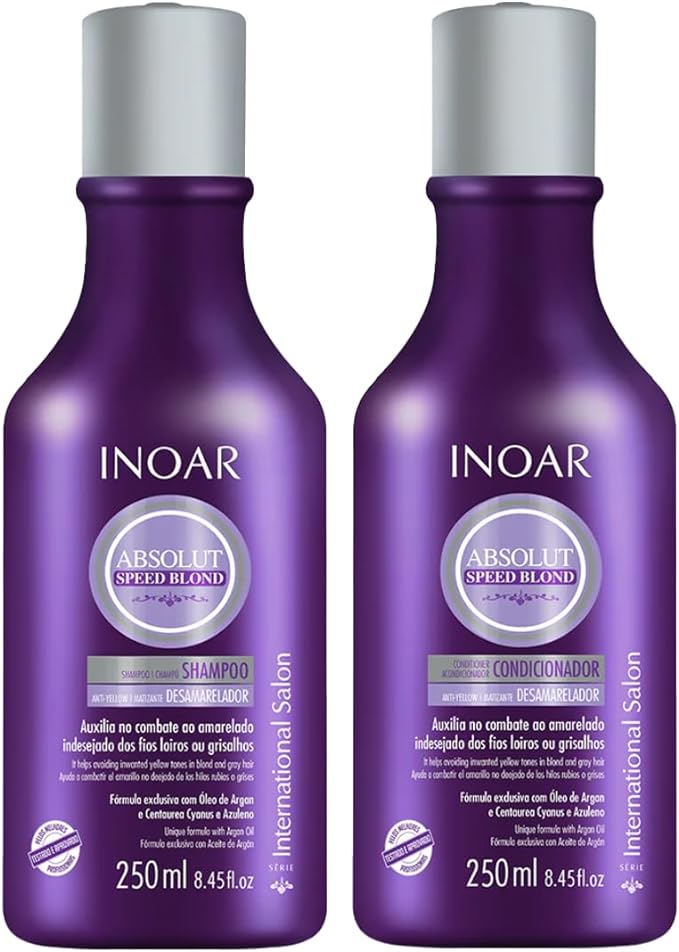 Inoar Kit Duo Shampoo e Condicionador Speed Blond Matizador 250ML