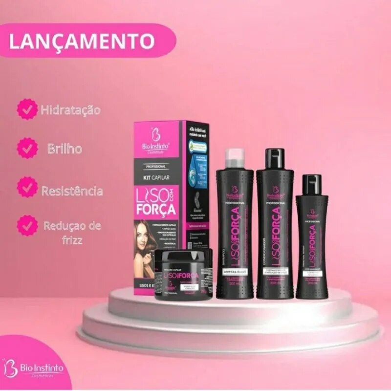 KIT CAPILAR LISO COM FORCA BIO INSTINTO