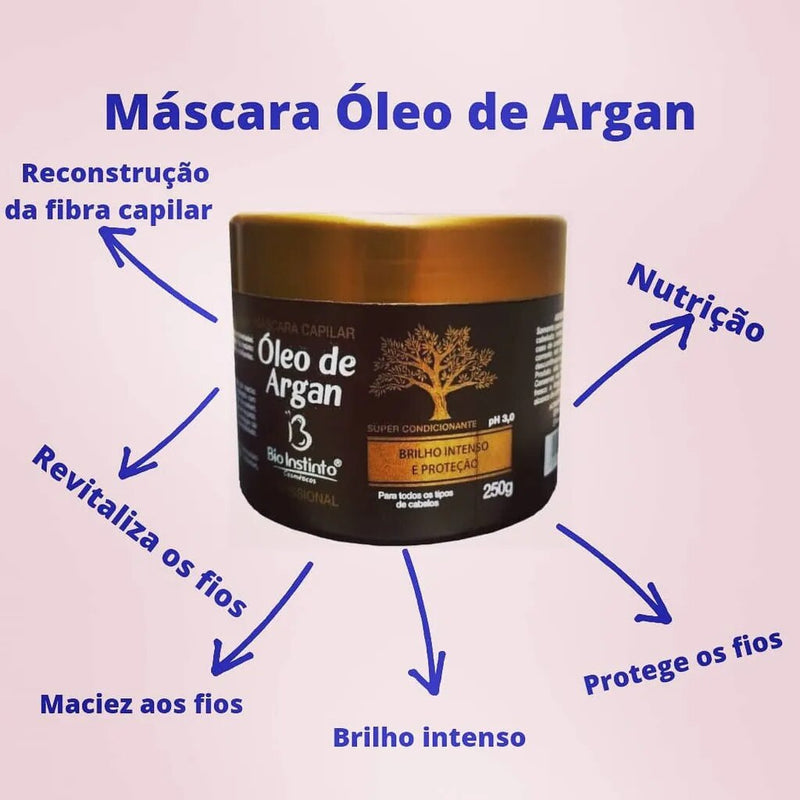 Kit Capilar Óleo de Argan com 4 Itens Bio Instinto