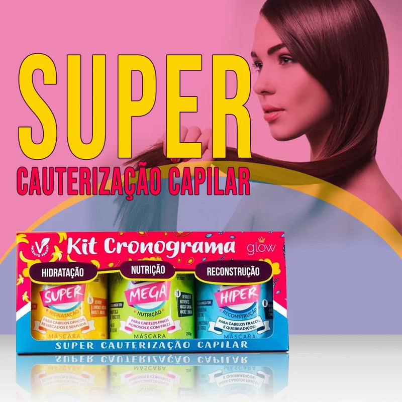 Kit Cronograma Capilar - Glow Beauty