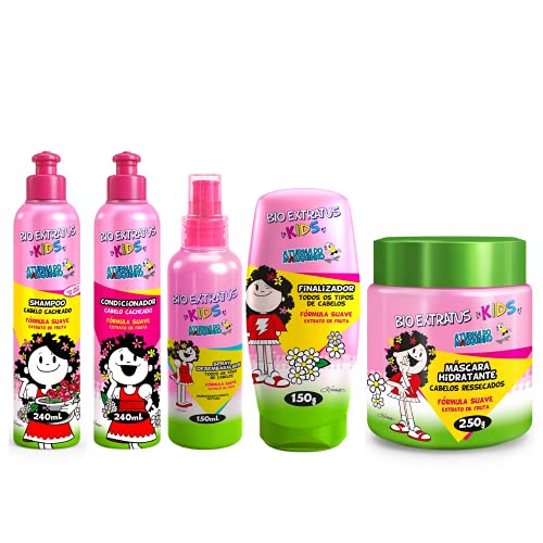 Kit Bio Extratus Kids Cabelos Cacheados 5 Produtos Completo